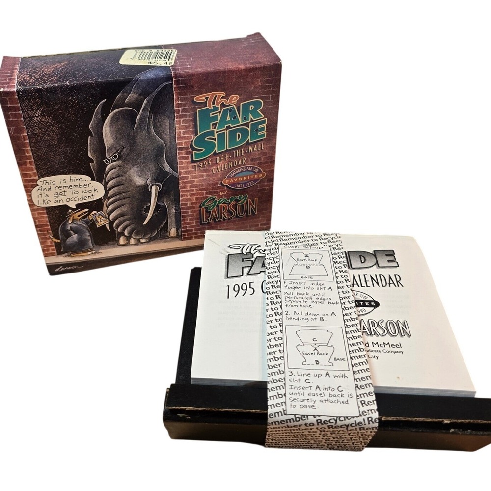 1995 Vintage THE‎ FAR SIDE Off the Wall Daily Desk Calendar by Gary Larson NEW
